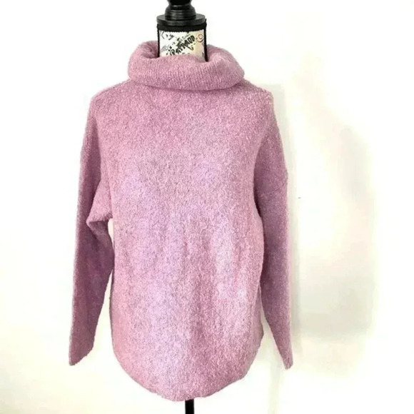 Catherine Malandrino Turtleneck Fuzzy purple wool pullover sweater, S - Picture 1 of 4